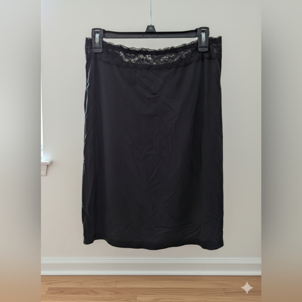 Avidlove Half Slip Underskirt Slip Skirt Floral Lace Waistband XL (NWOT)